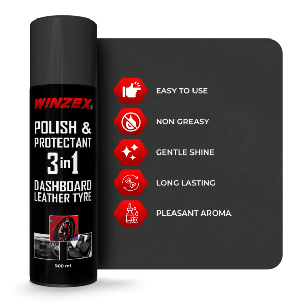 Winzex Polish Protectant 3 in 1 Dashboard Leather Tyre